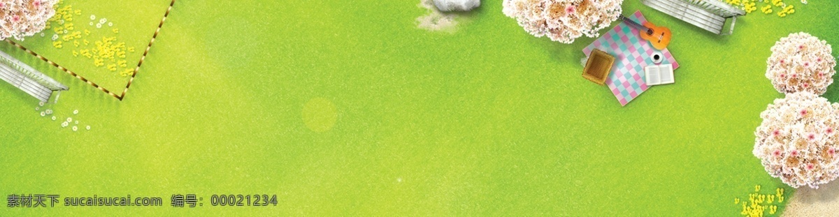 绿色背景 春天 花 捧花 绿色草地 花纹 背景 画框 底纹边框 背景底纹 绿色
