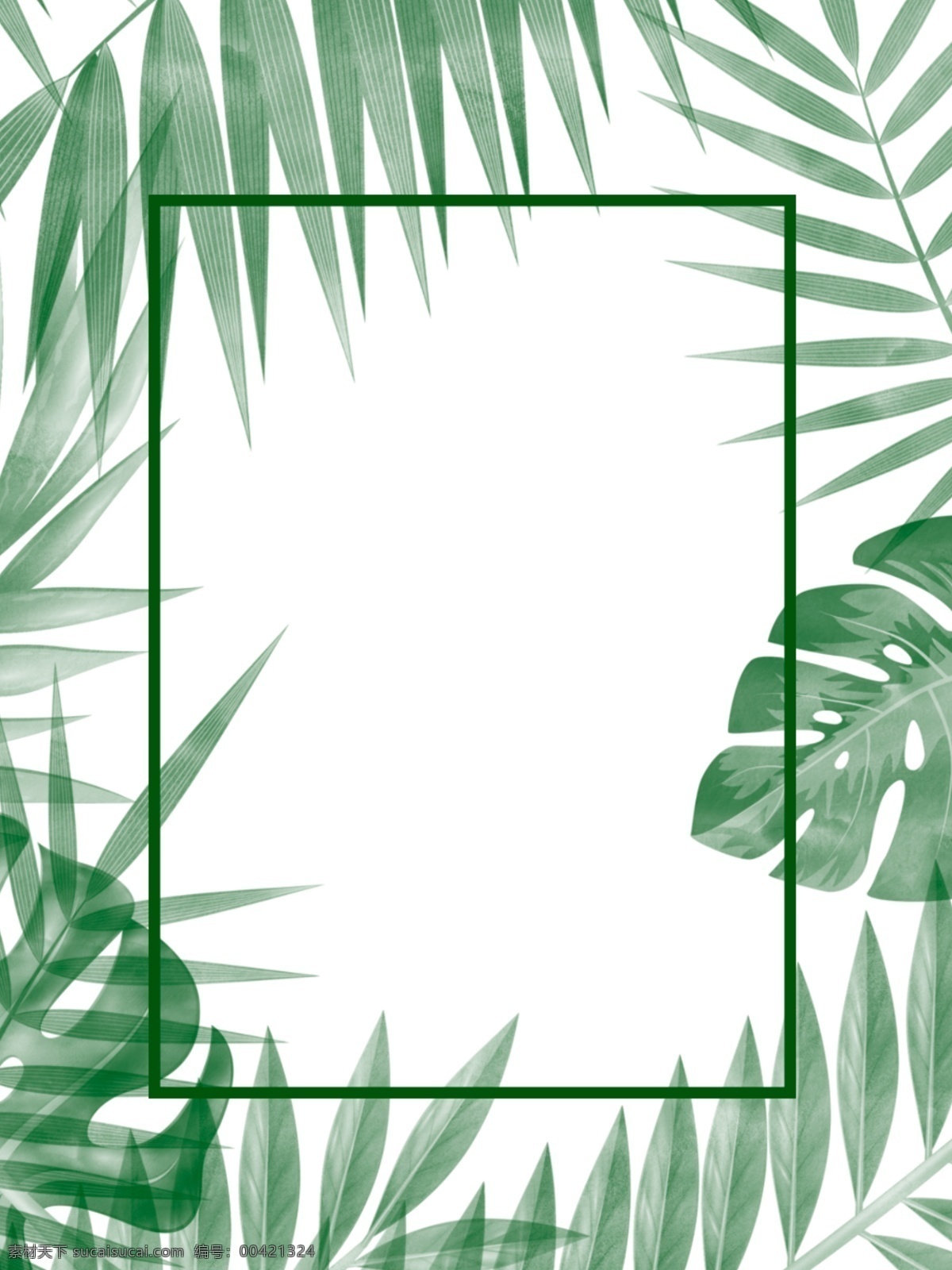 绿色 森 系 背景 小 清新 植物 叶子 边框 森系 小清新 植物背景 广告背景 森系背景
