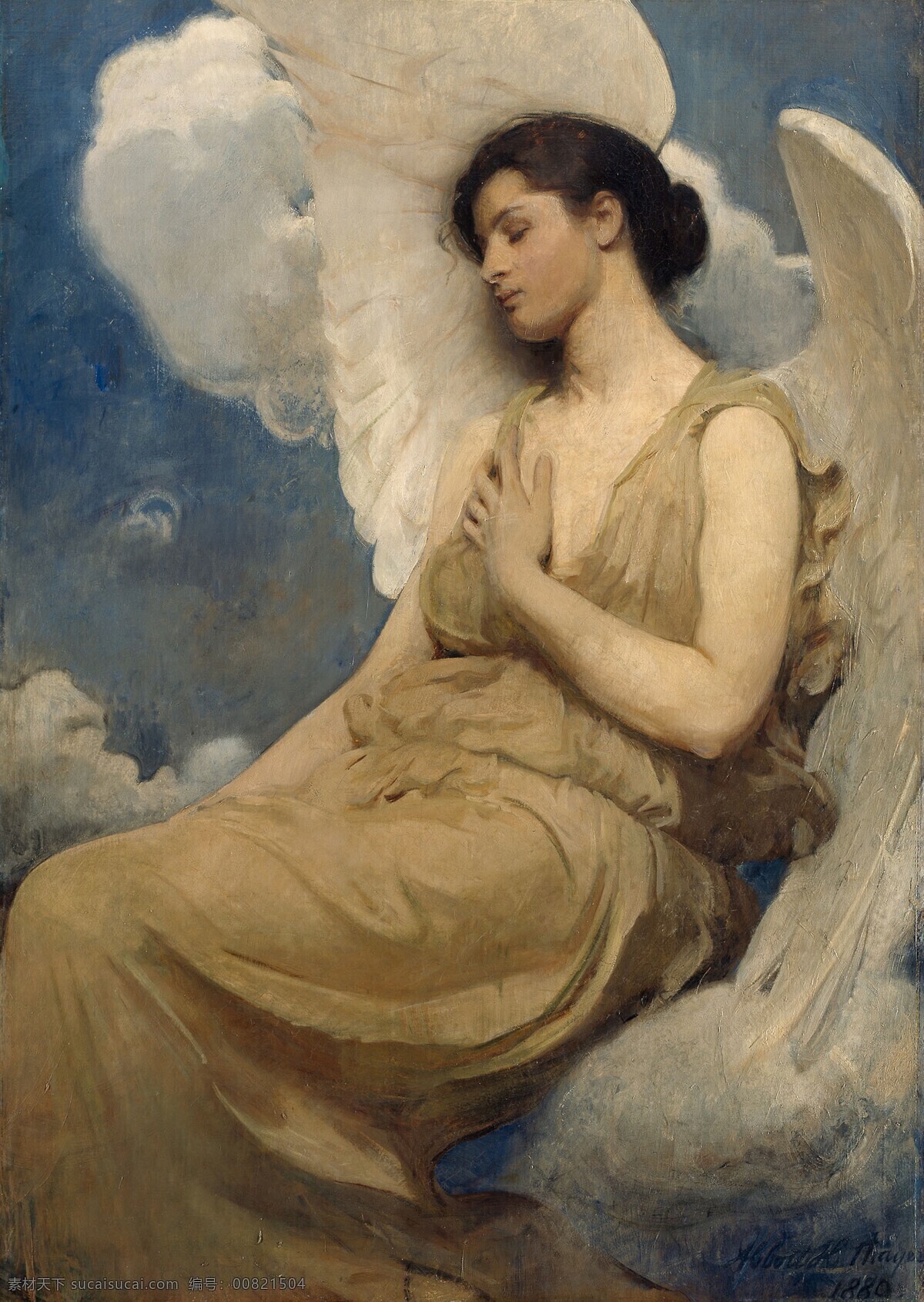 雅 培 翰 德逊 泰勒 油画 天使的油画 人物油画 古典油画 美女油画 文化艺术 美术绘画
