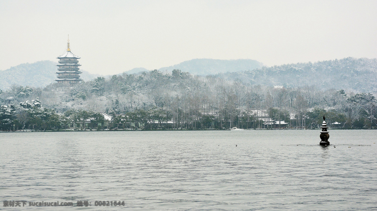 杭州西湖雪景 雪景 高清 冬季 西湖 国内风光 杭州 2k 风景 自然景观 山水风景