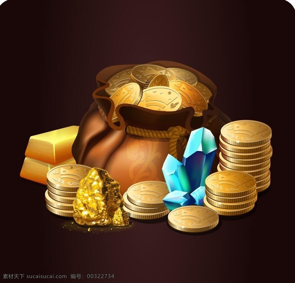 钱包 金币 纸币 矢量 金银珠宝 财富 美元 藏宝箱 金融相关元素 各种包包 皮包 钱夹 标志图标 其他图标