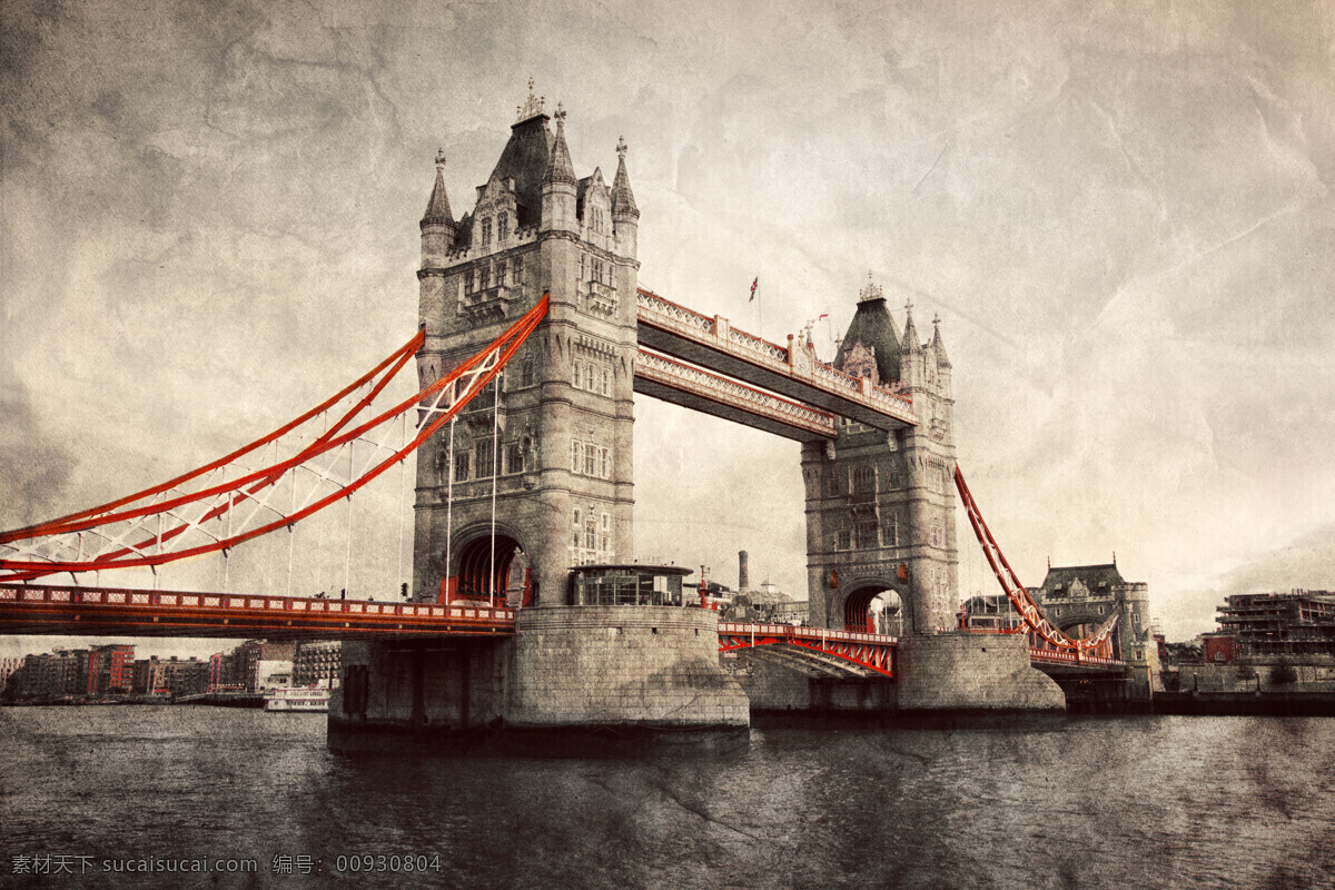 伦敦塔桥风景 美丽伦敦风景 伦敦旅游景点 美丽城市风景 建筑设计 环境家居 黑色