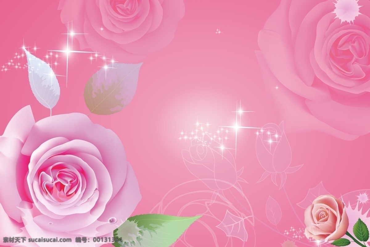 分层 背景 背景墙 粉色 花 花朵 花卉 梦幻 玫瑰 模板下载 梦幻玫瑰背景 叶子 花枝 月季花 牡丹 源文件 psd源文件