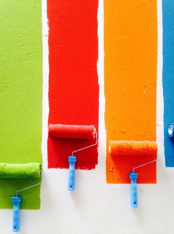 彩色粉刷墙 墙壁 底纹 免费 高清 背景素材 背景 绿色 油漆 色彩 红色 橙色 蓝色 生活素材 生活百科