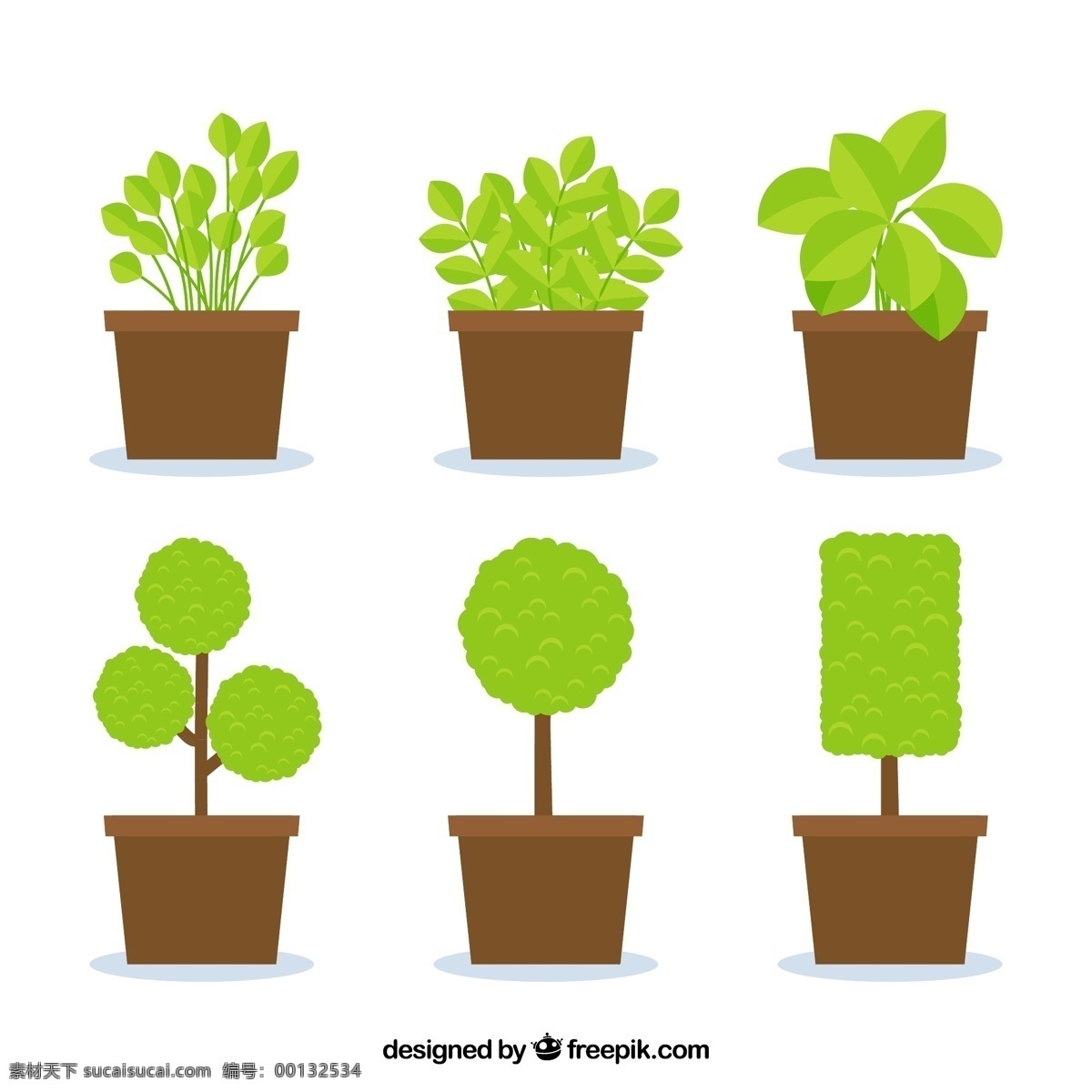 组 绿植 盆栽 元素 创意 简约 小图标