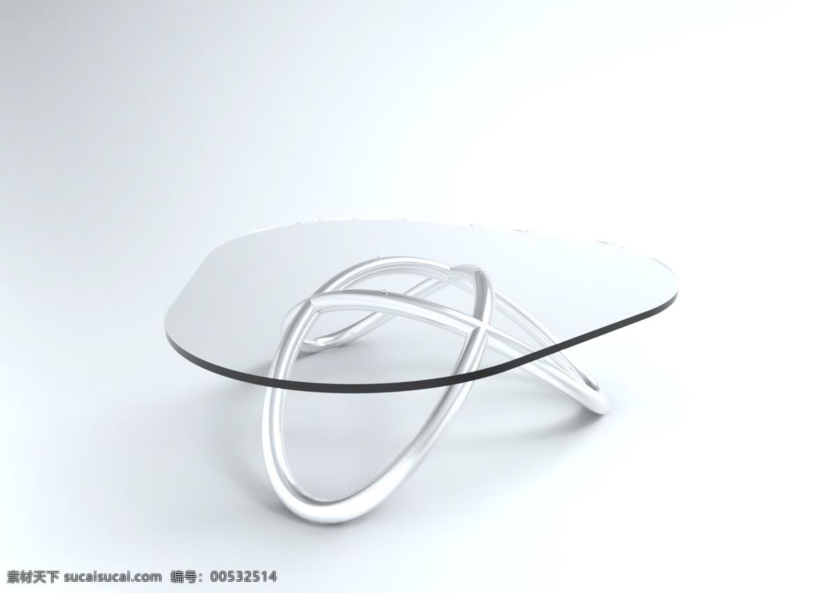 三叶 结 咖啡 桌 表 曲线 方程 克里奥 3d模型素材 其他3d模型