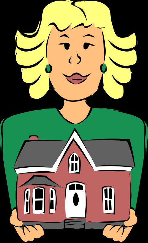 房地产 经纪人 持有 房子 工作 女人 职业生涯 的人 请求已完成 源wiki 插画集
