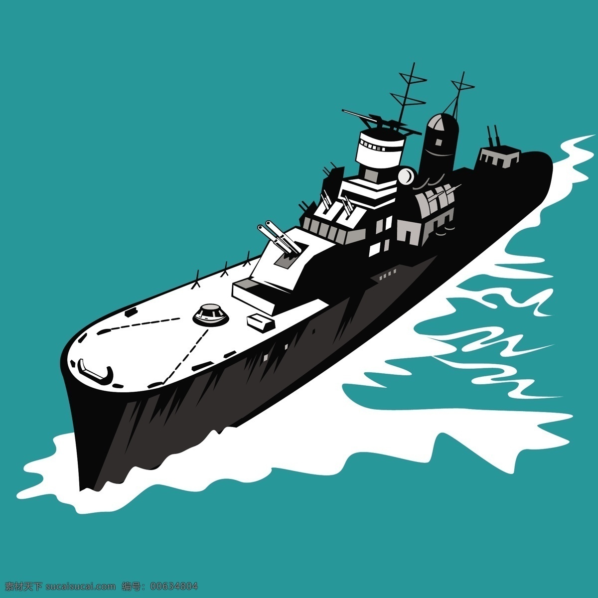第二次世界大战 战列舰 舰 巡洋舰 复古 青色 天蓝色