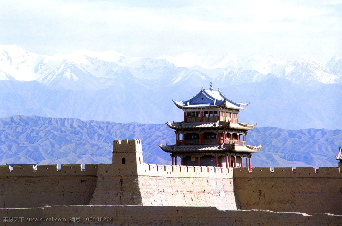 嘉峪关 自然景观 建筑景观 摄影图库
