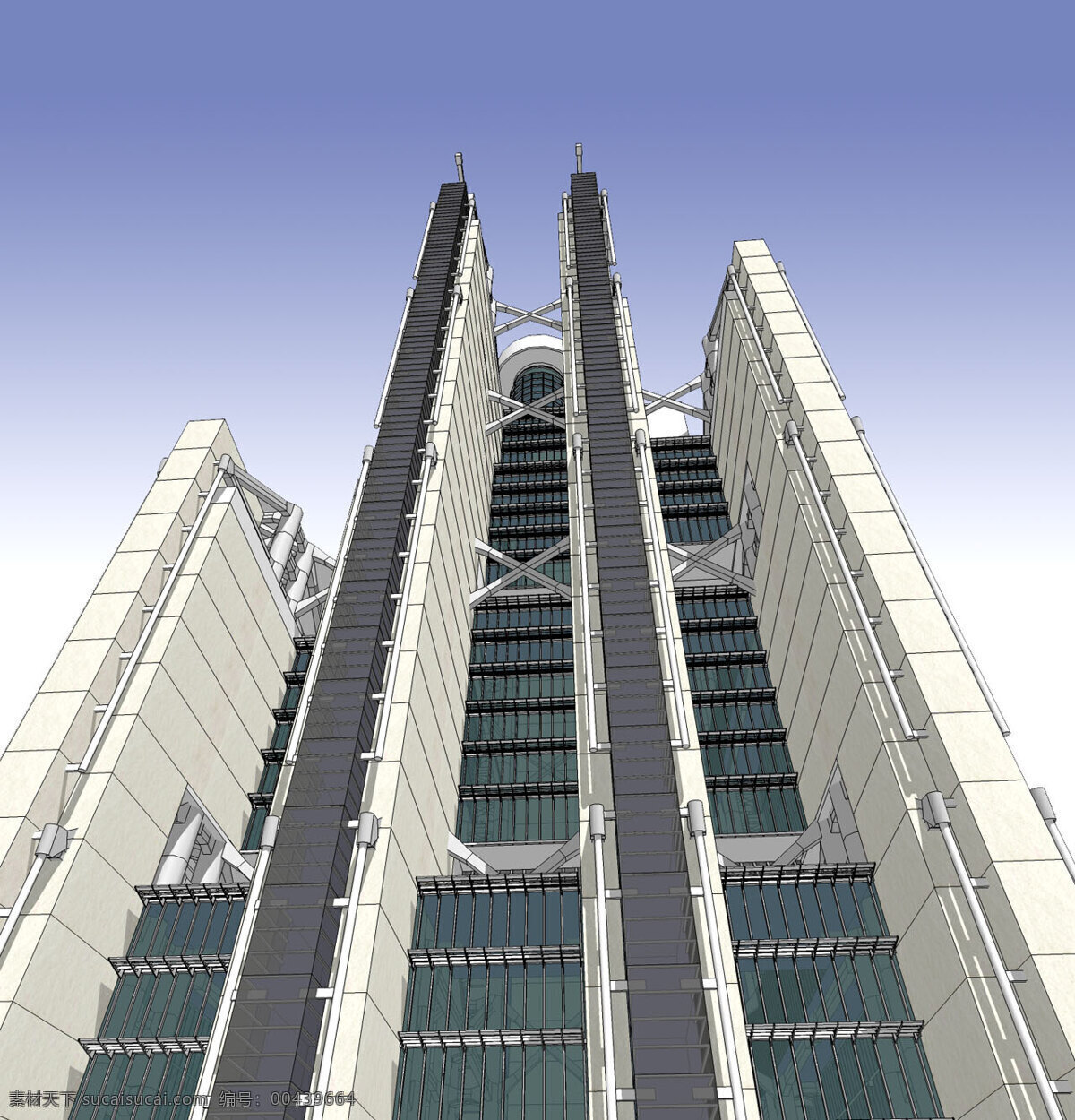 香港 汇丰银行 模型 成品 图 3d cad cad建筑 图纸 sktchup max模型 成品图 cad素材