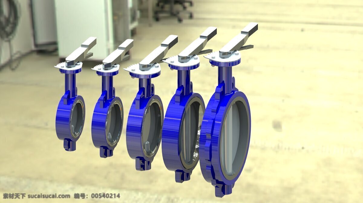 faf dn300 dn250 dn200 dn150 阀 dn 工业设计 建设 能源和电力 3d模型素材 建筑模型