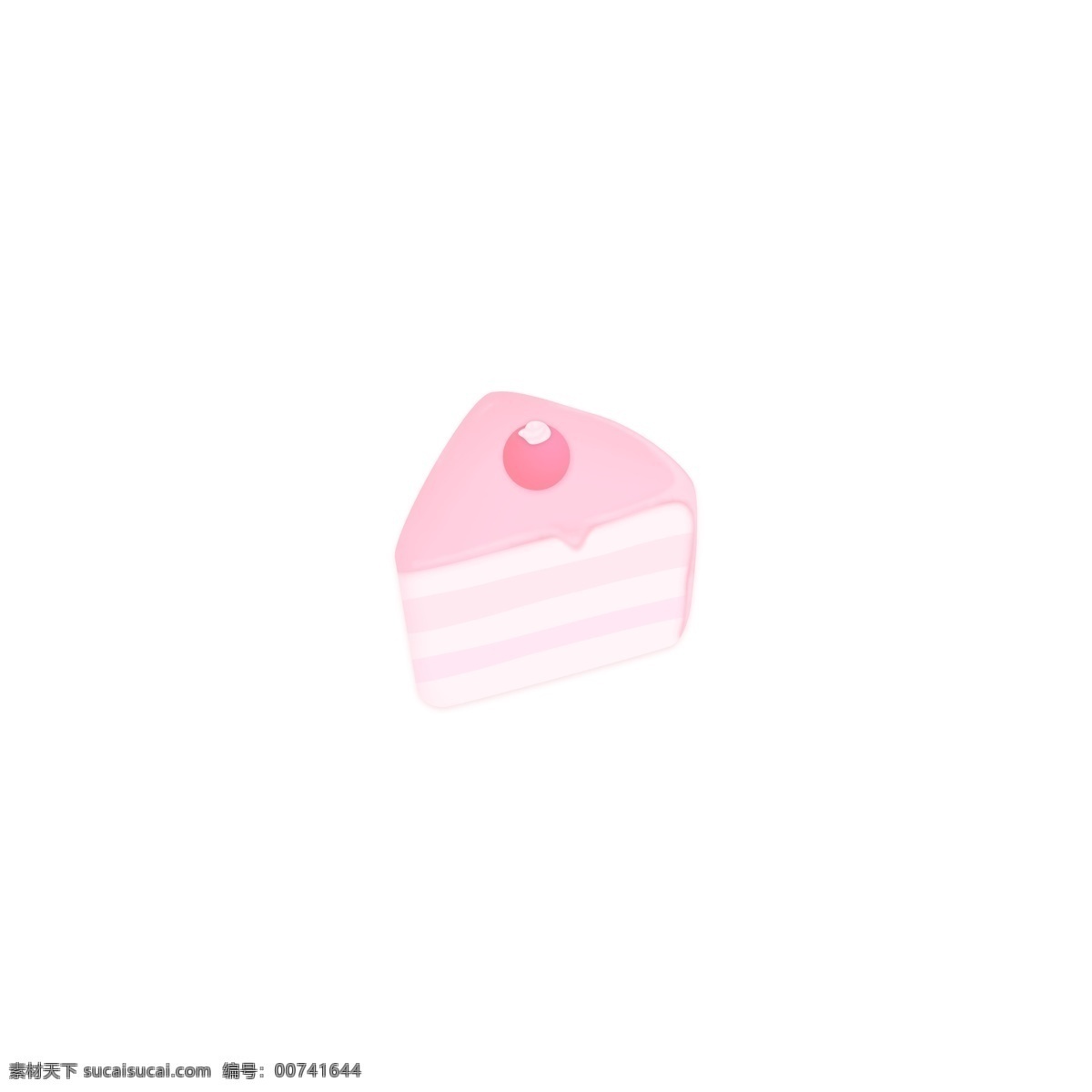 手绘 梦幻 蛋糕 商用 元素 图标 少女 甜蜜 粉色 三角切 icon 马卡龙色