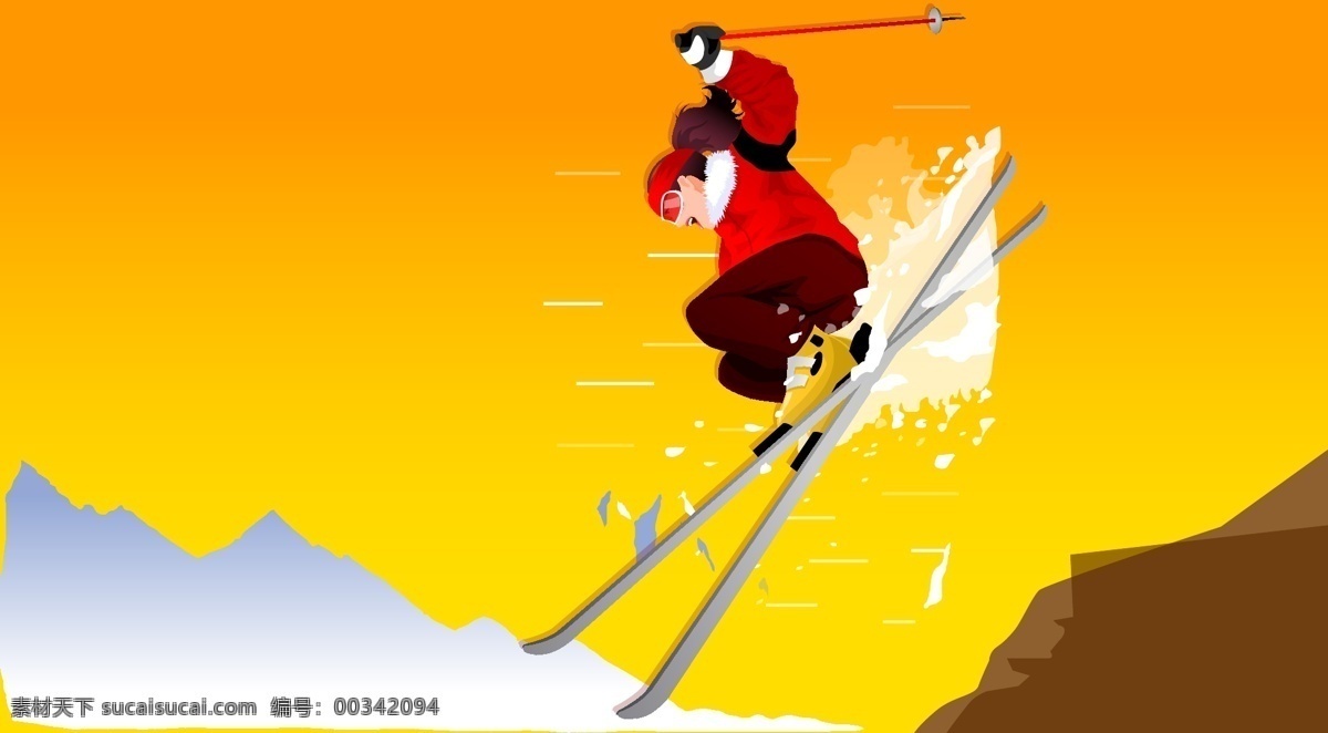 男子跳山滑雪 背景壁纸 概念与思想 体育 艺术载体