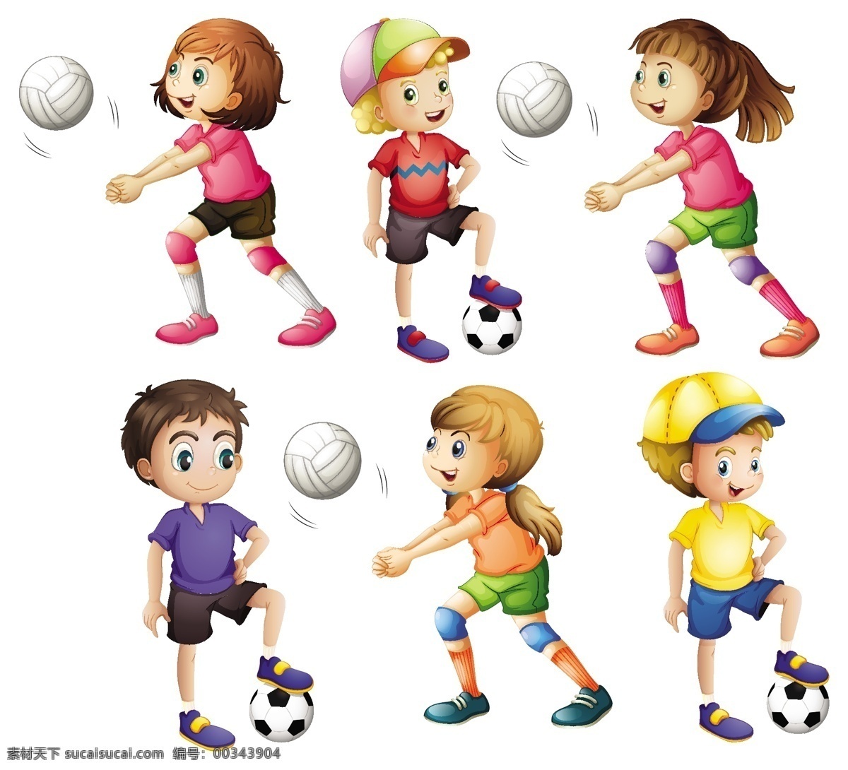 卡通足球儿童 足球儿童 足球 足球场 足球比赛 运动 体育 比赛 排球 男孩 女孩 卡通设计