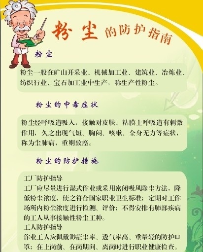 粉尘的危害 粉尘 绿色背景 医学常识 生活百科 矢量