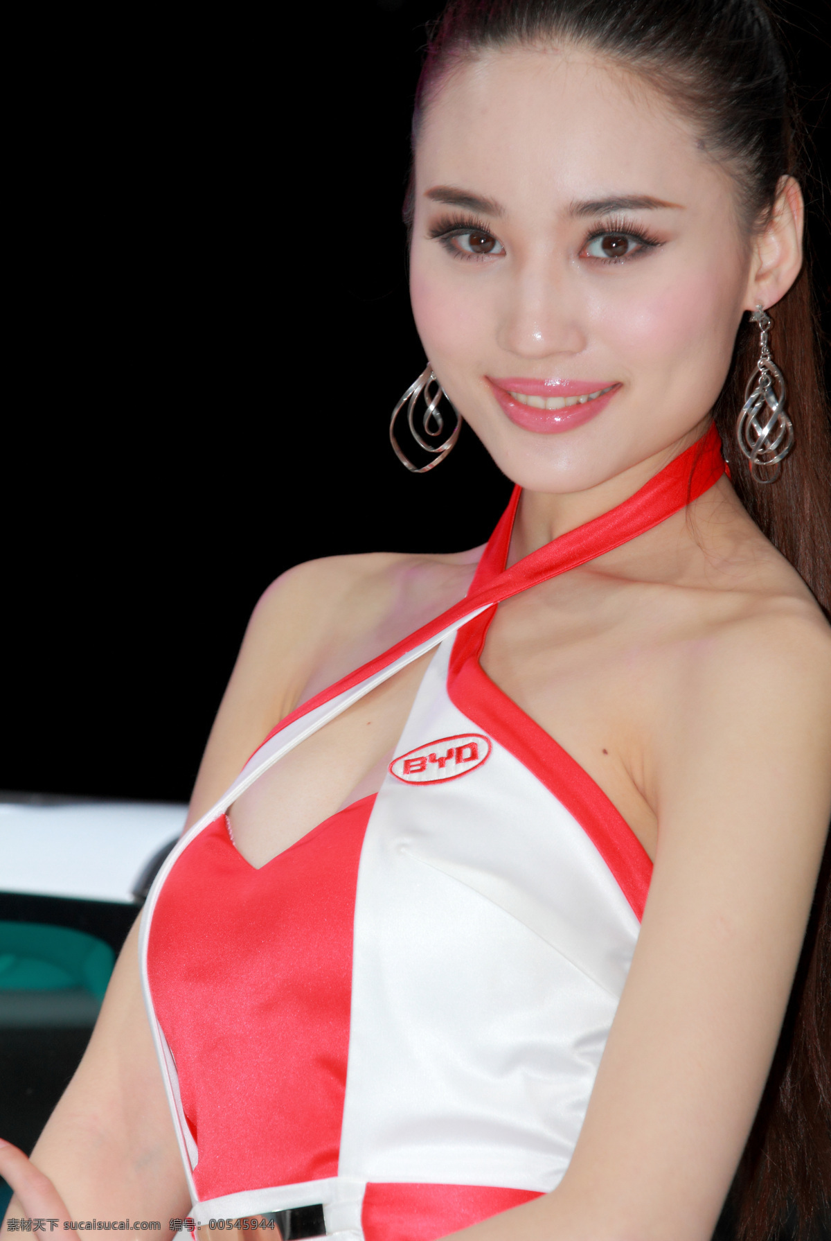 比亚迪美女 2012车展 比亚迪 车模 2012 北京 车展 职业人物 人物图库