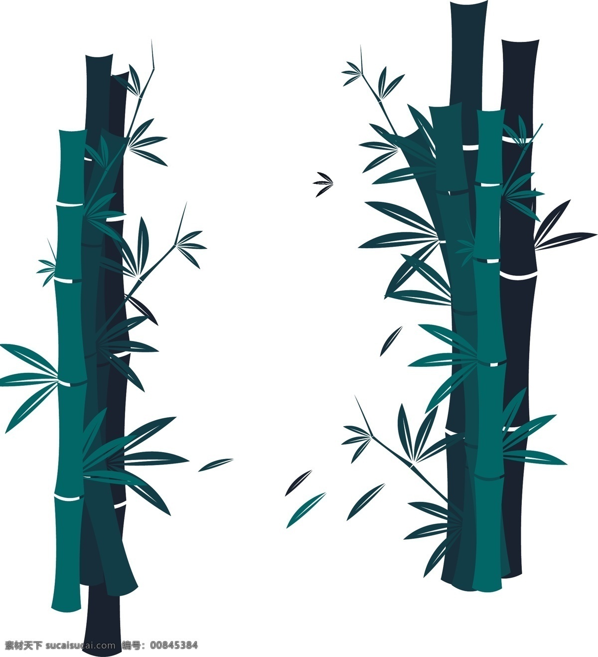 矢量竹子 卡通竹子 手绘竹子 竹子插画 竹子剪影 绿色竹子 竹叶 植物树木 生物世界 树木树叶