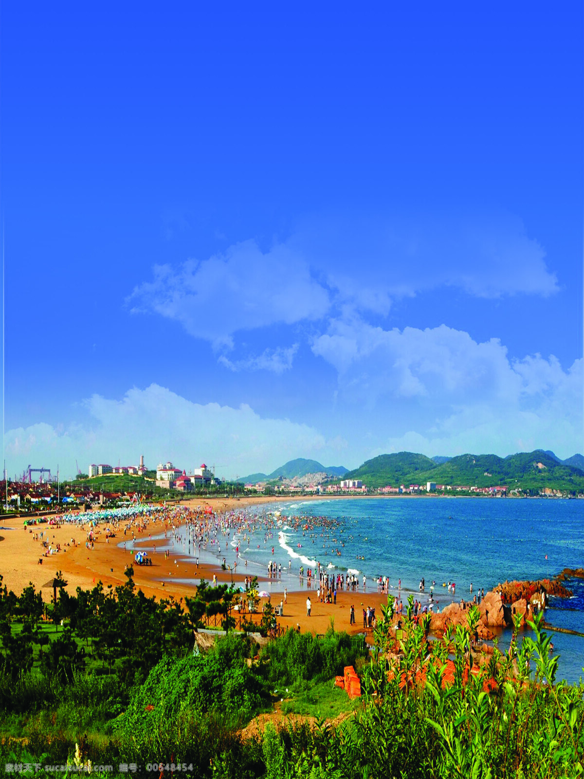 青岛海边 海水 沙滩 天空 海景 旅游摄影 自然风景 摄影图库