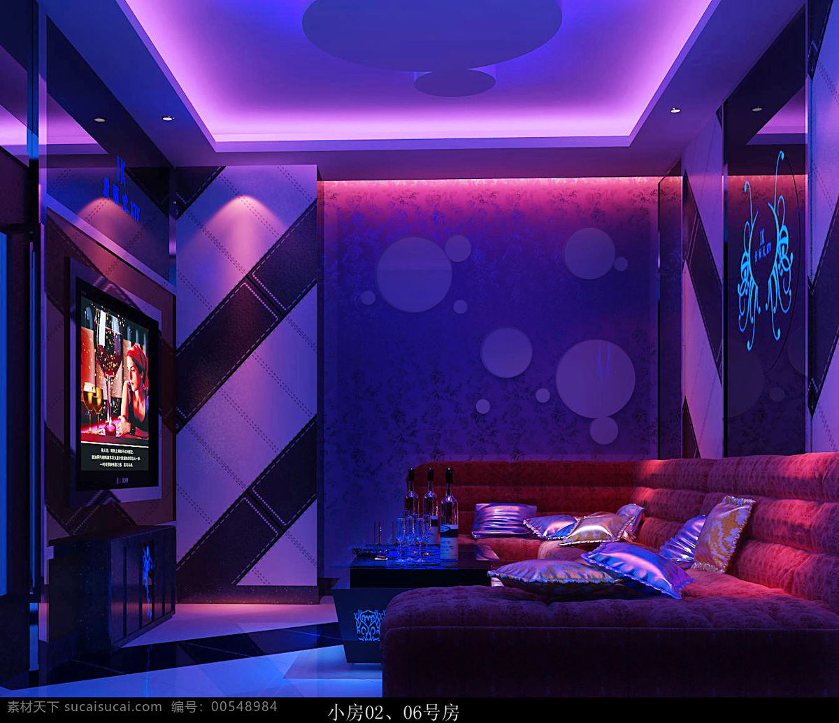 ktv 包厢 3d设计 餐饮 房间 欢唱 麦 娱乐 ik 3d模型素材 其他3d模型