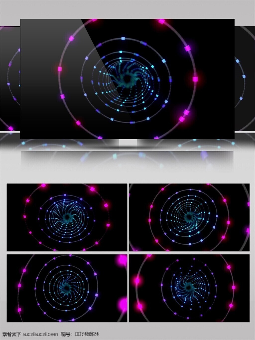 紫色 斑点 光环 动态 视频 光芒穿梭 光束 星际