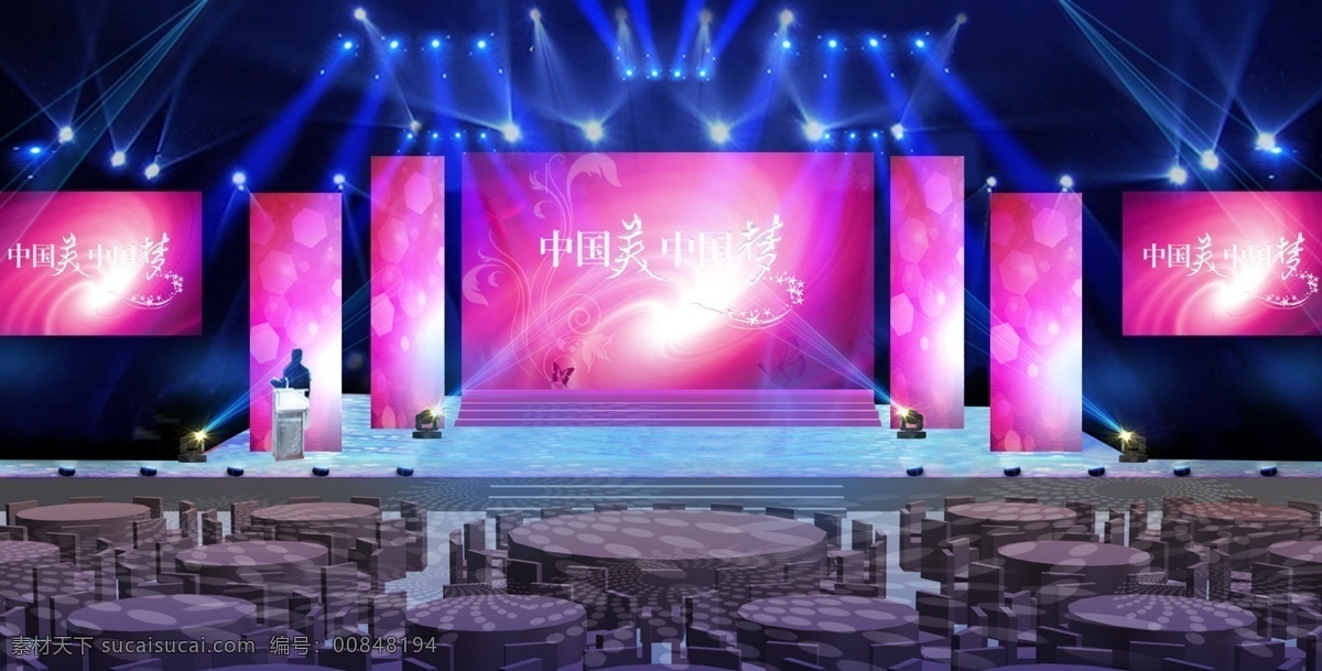 中国 美 梦 舞台 舞美 效果图 中国美 中国梦 黑色