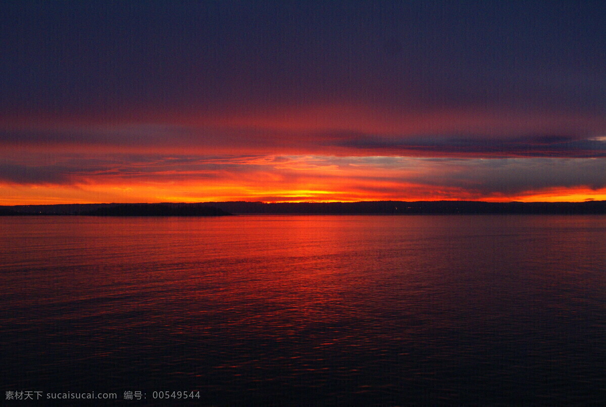 日出 红色 海面 太阳 早上 晨曦 日出日落 自然风景 自然景观