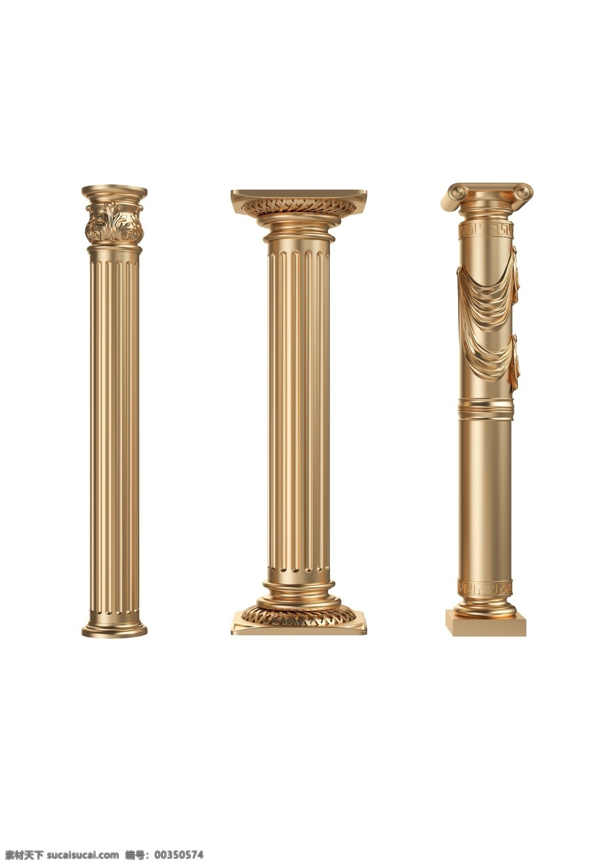 欧式 金色 罗马柱 装饰 元素 装饰元素 罗马柱浮雕 豪华罗马柱