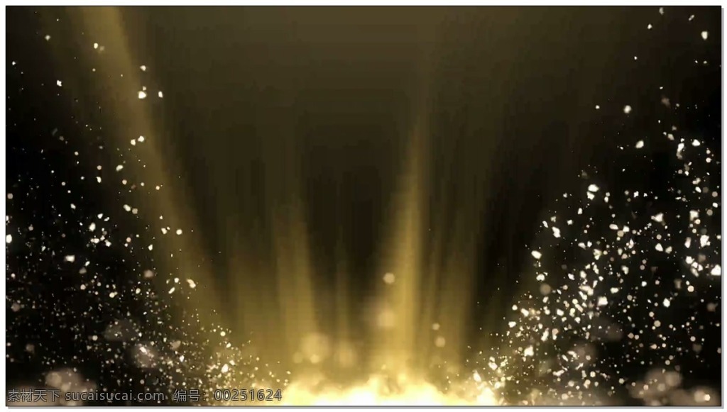 漂亮 光线 光点 粒子 视频 梦幻 金色 缓慢落下 星光 动态素材 视频动态素材