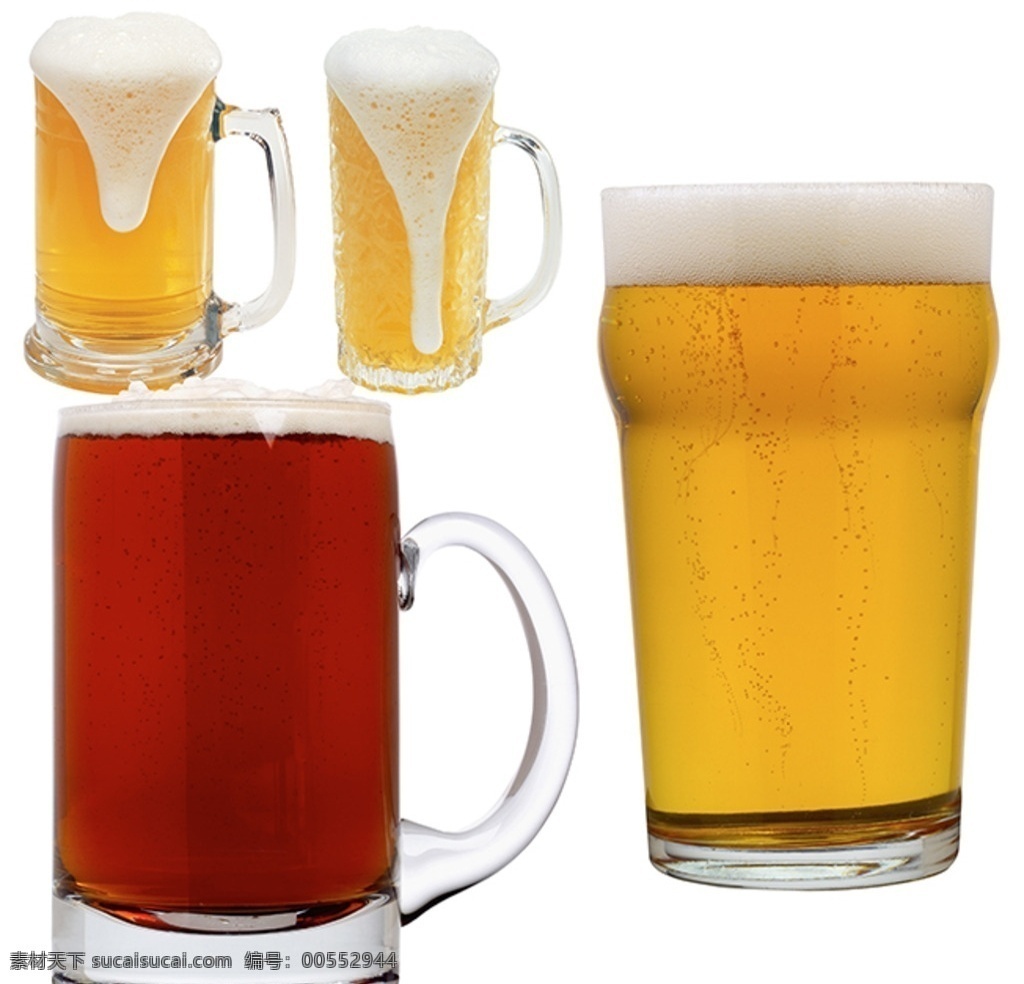 啤酒素材 酒类饮料 酒杯 酒精饮料 啤酒杯 饮料器皿 分层