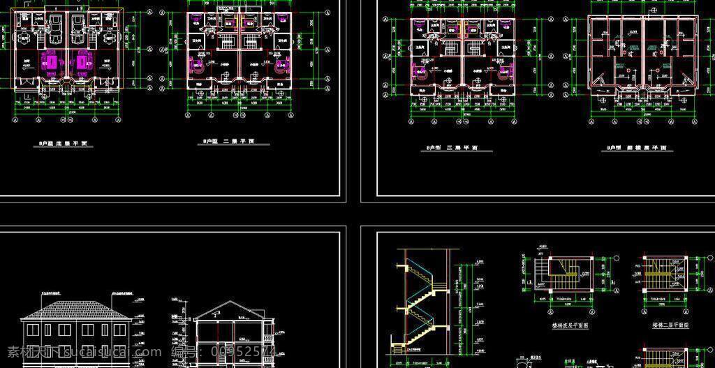 cad 别墅 公馆 环境设计 建筑设计 立面图 平面图 剖面图 施工图 室内设计 小型 建筑 图 dwg 图纸 装修 装饰 私宅 别业 别墅图纸大全 源文件 cad素材 室内图纸