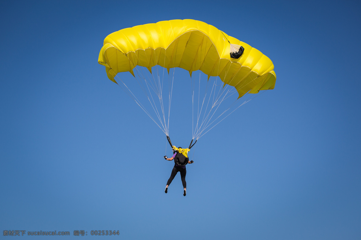 降落伞 天空 运动 蓝天 白云 跳伞 运动员 体育运动 商务人士 人物图片