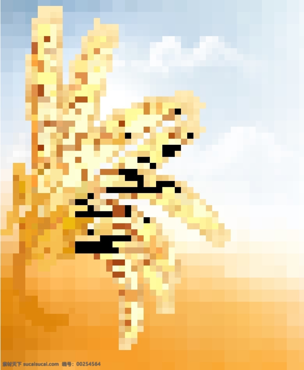 小麦 白云 矢量 黄色 麦穗 底纹背景 源文件 云朵 装饰背景 白色