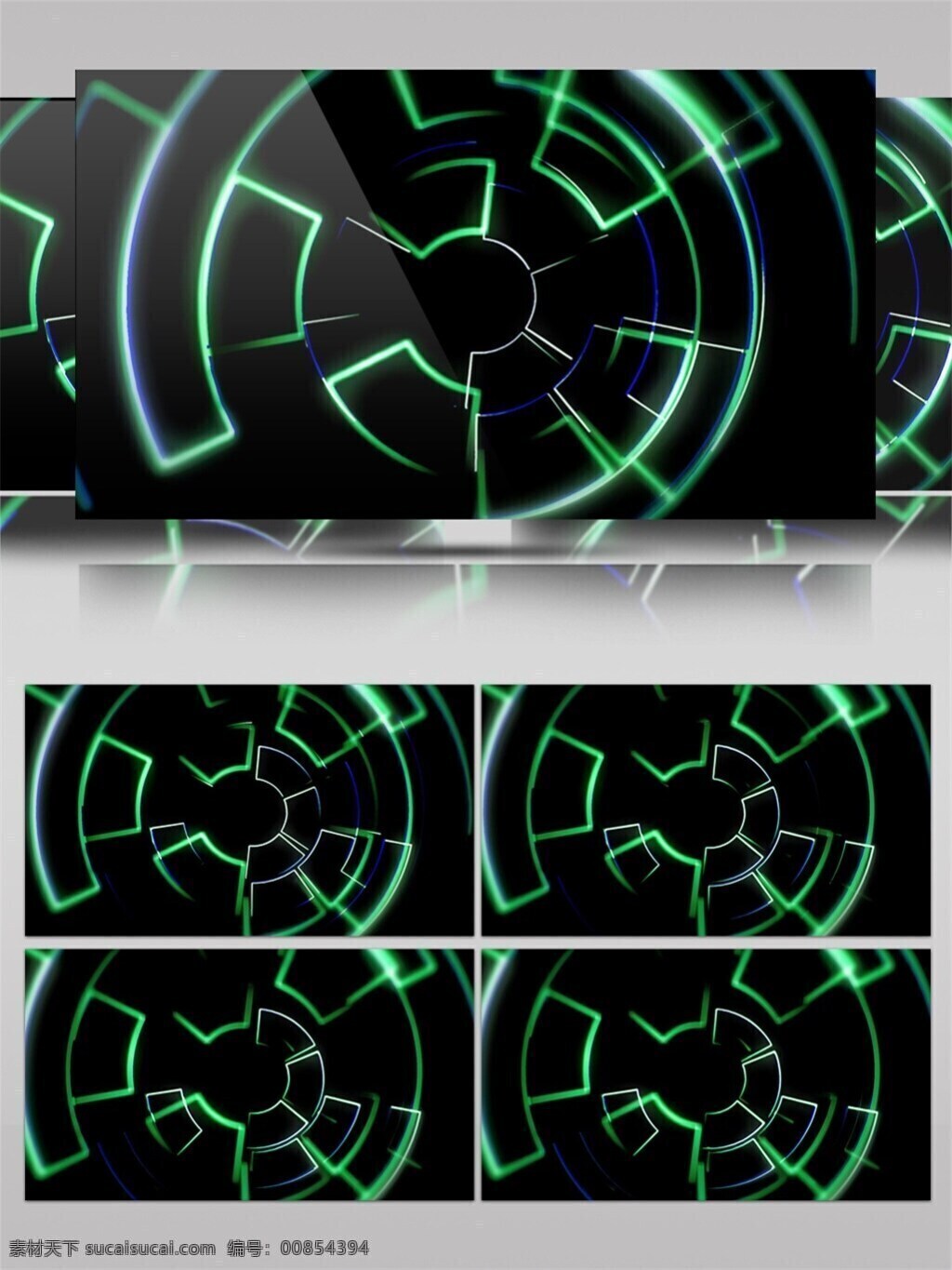 绿色 科技 齿轮 视频 光衍射 光晕散射 机械 炫酷视频素材 转场背景