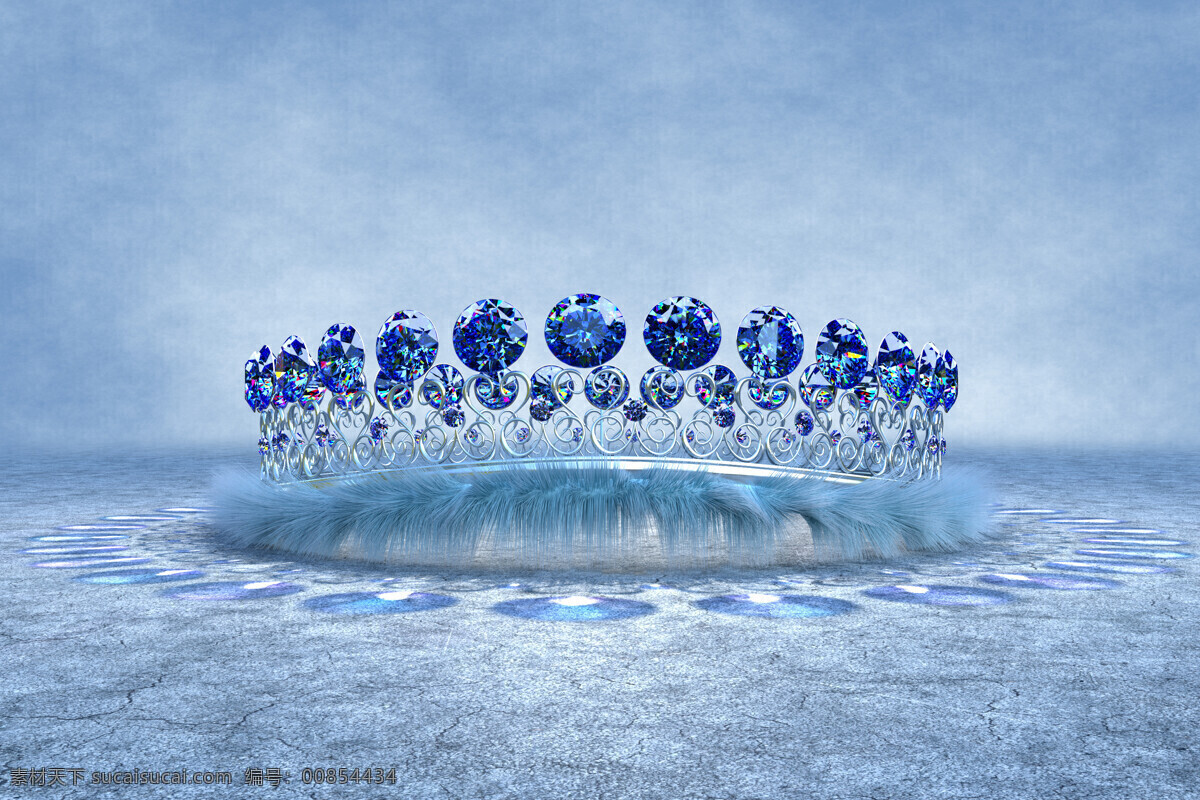 华丽 钻石 皇冠 美丽 宝石 蓝色 蓝宝石 生活百科 生活素材