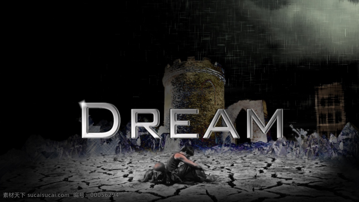 梦境免费下载 dream psd文件 黑暗 滤镜 战士 海报 原创设计 原创海报