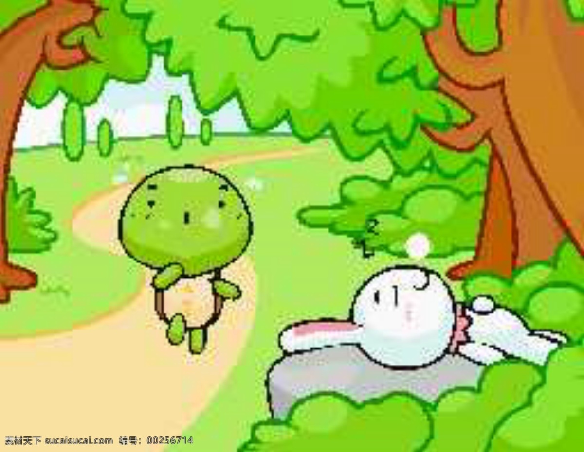 龟兔赛跑 裁片 漫画 可爱 卡通 动漫人物 动漫动画