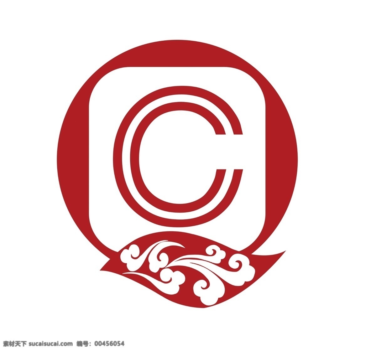 logo设计 标志设计 广告设计模板 叶子 源文件 云纹 字母 qc logo 模板下载 psd源文件