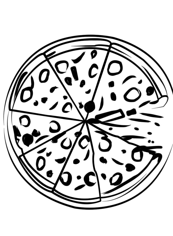 披萨 pizza 矢量图 手绘 素描 披萨手绘 简笔画 披萨矢量图 文化艺术 绘画书法