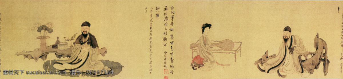 明朝免费下载 壁画 古代人物 人物 人物画像 中国风 中国文化 中华艺术绘画 明朝 民间人物 文化艺术