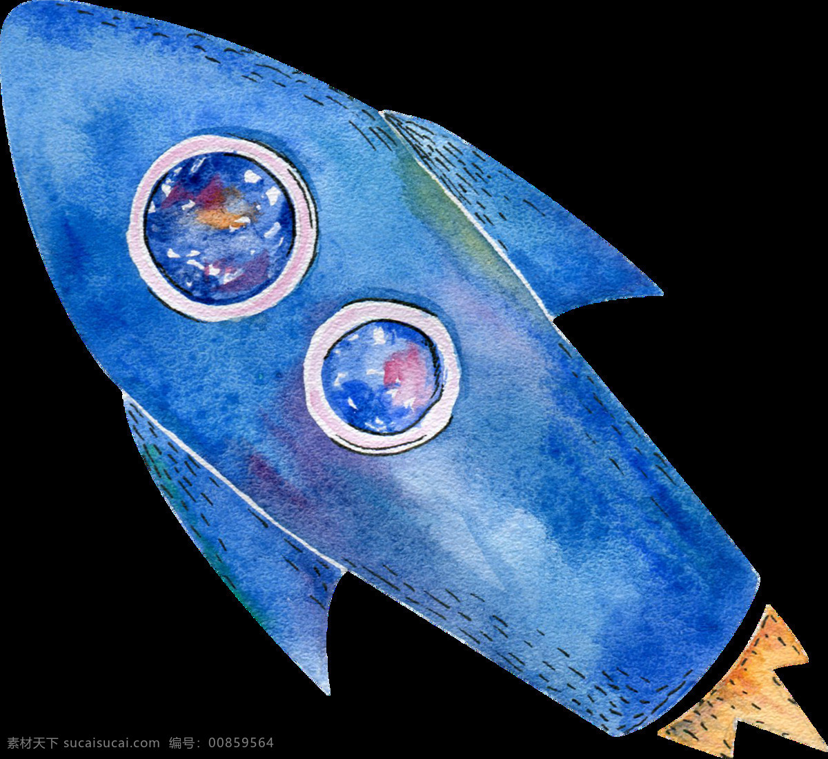升空 火箭 透明 卡通 抠图专用 装饰 设计素材