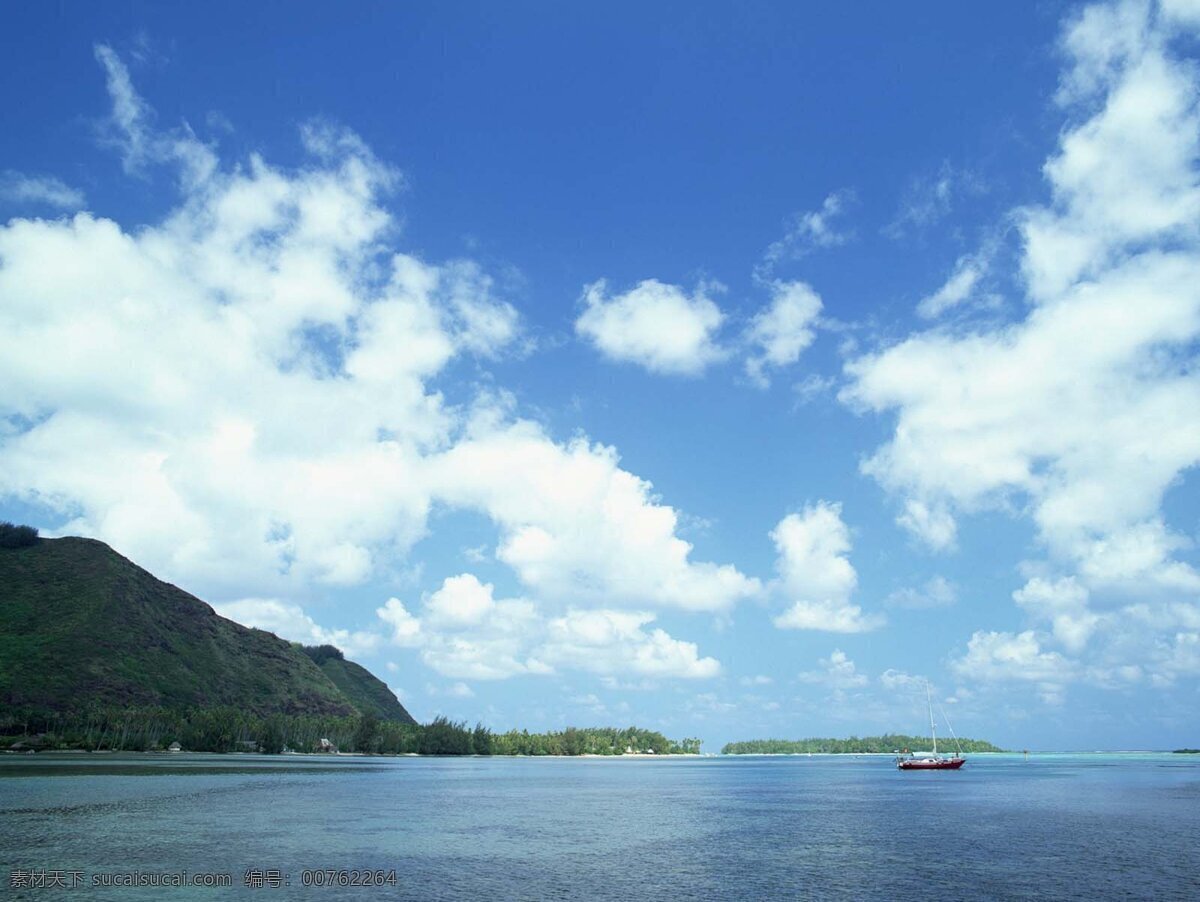 夏日 清新 海滨 蓝天 白云 唯美 风景 大海 海边 山水 自然景观 自然风景