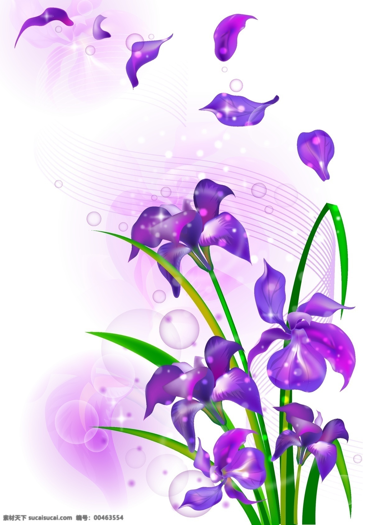 花背景 温馨背景 矢量花 橙色花 梦幻背景 梦幻花 底纹边框 背景底纹