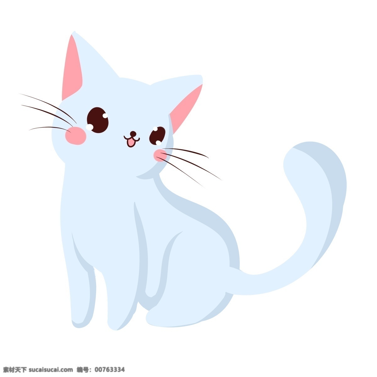 萌 小 猫咪 手绘 插画 萌萌的小猫咪 漂亮的小猫咪 卖萌的小猫咪 黄色的小猫咪 走路的小猫咪