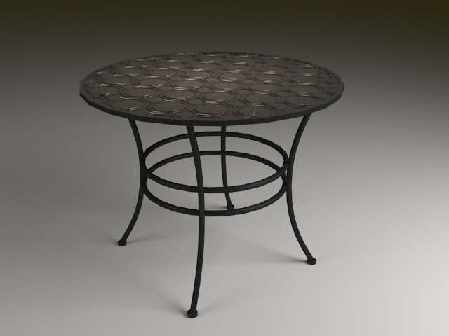 3d 欧式 玄关 桌 圆桌 3d模型 玄关桌 铁质家具 六边形图案 原创设计 原创3d模型
