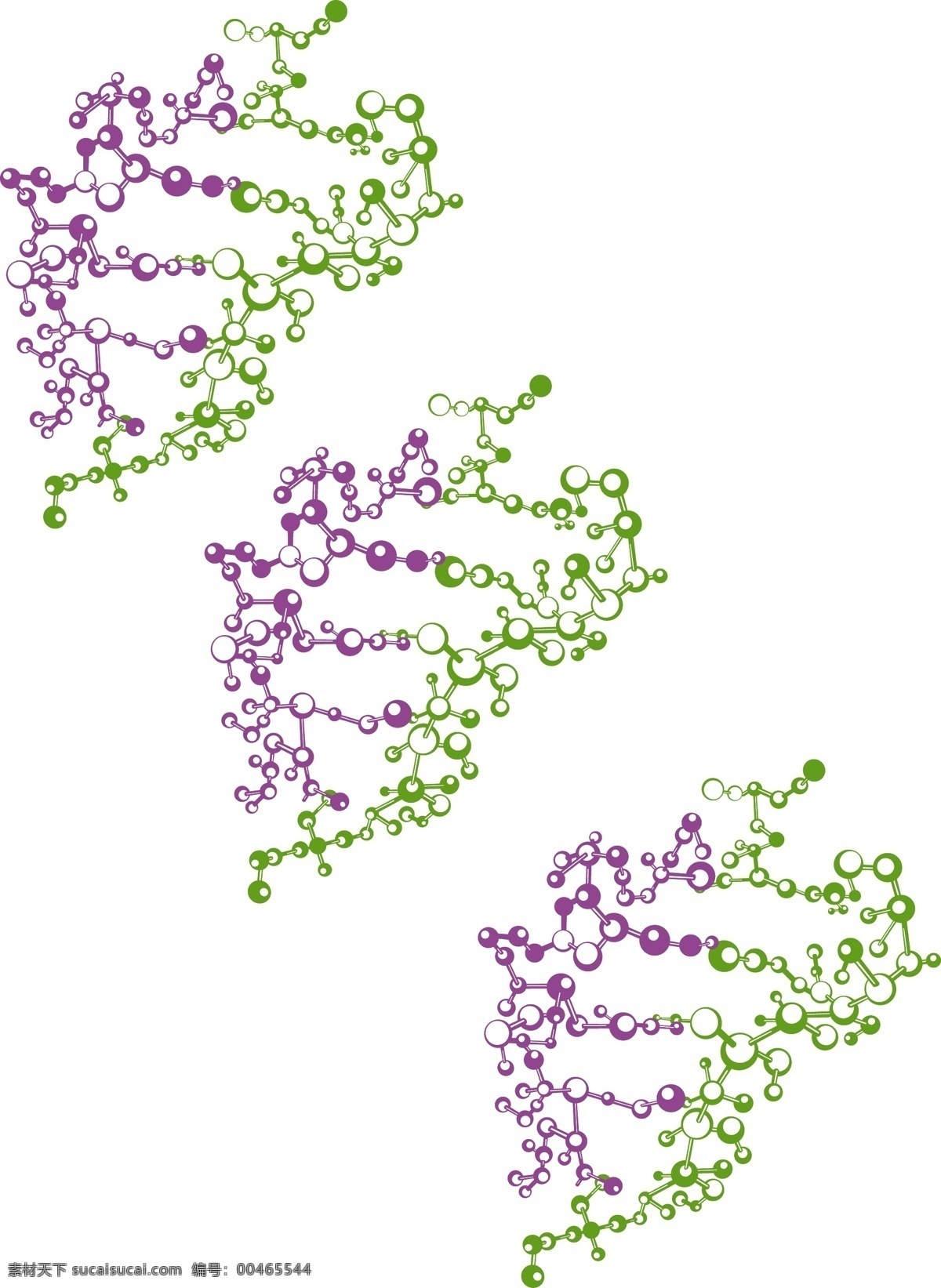 分子绿色紫色 分子 绿色 紫色 白色 多个