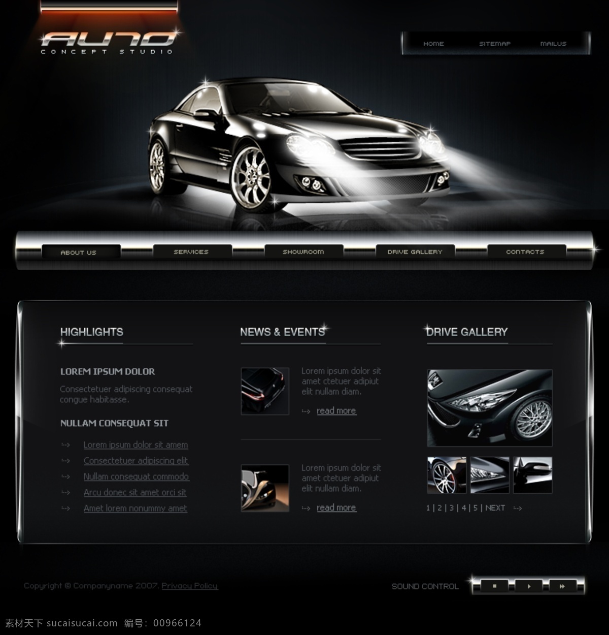 黑色 汽车 网站 cool 酷 网页素材 网页模板