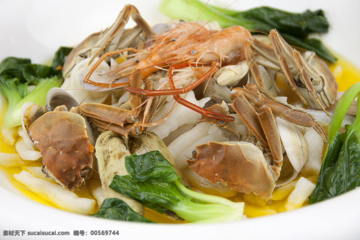 海鲜面疙瘩 面疙瘩 毛蟹 蛤蜊 蛏子 河虾 香江渔村美食 传统美食 餐饮美食