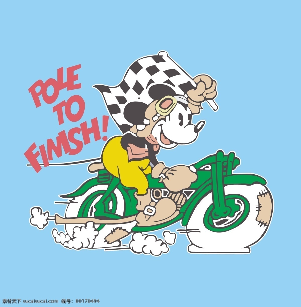 卡通米老鼠 米奇 迪士尼图案 米老鼠 卡通老鼠 骑摩托车 赛车摩托车 卡通 卡通设计