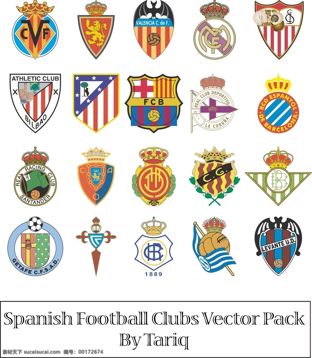 西班牙 足球 俱乐部 标志 其他载体 矢量图 其他矢量图