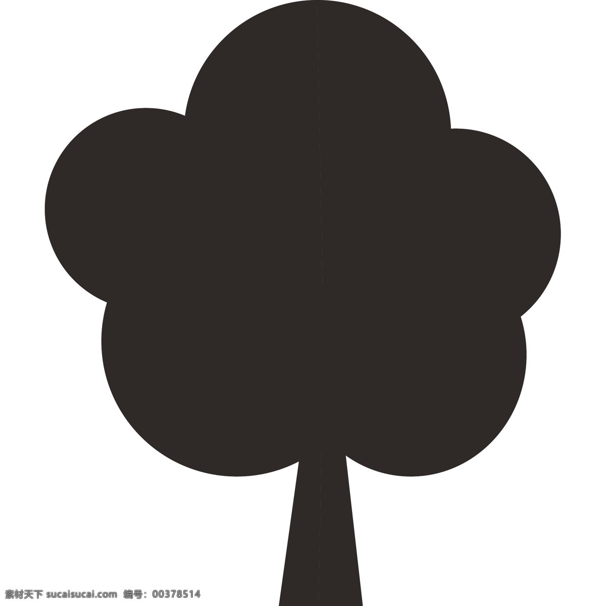 黑色 树木 简约 形状 矢量 矢量图 茂盛 浓密 自然 简单 乡村 茂密的树木 树木的倒影